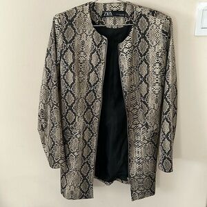 Zara snakeprint jacket